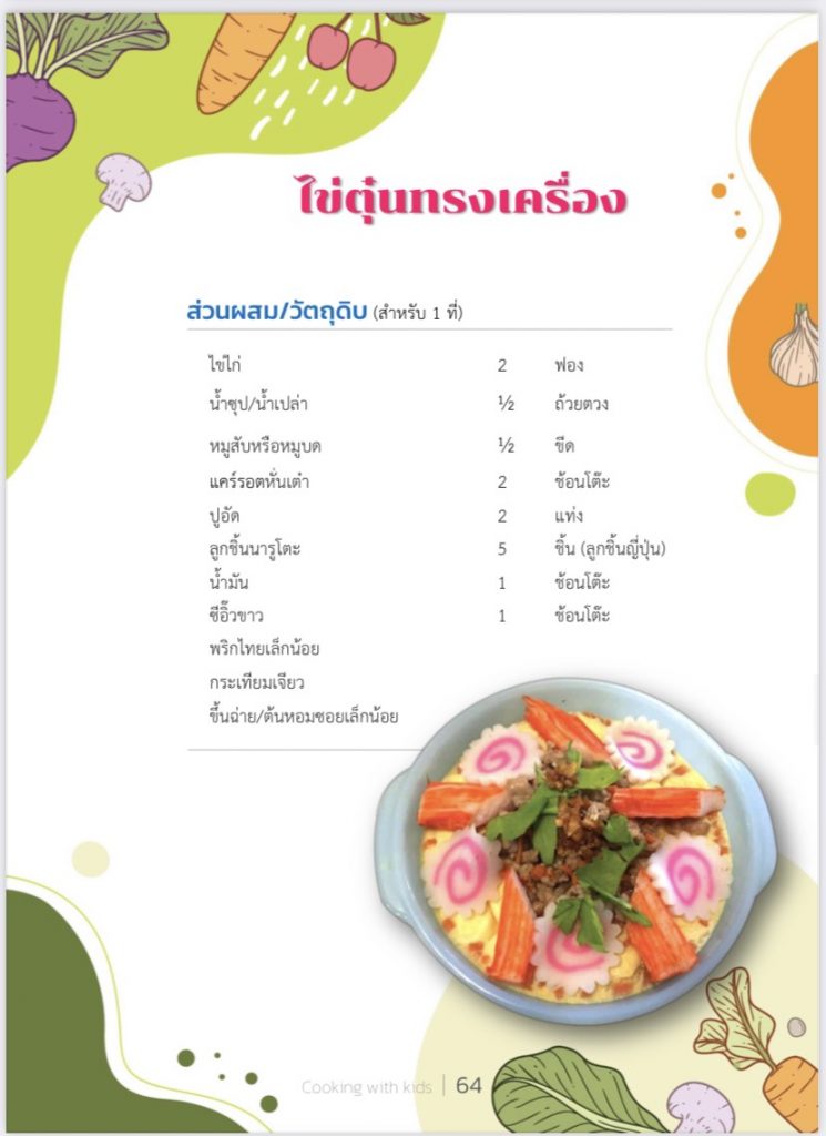คู่มือครู พ่อ แม่ และผู้ปกครอง ชวนเด็กทำกิจกรรมประกอบอาหาร Cooking with Kids